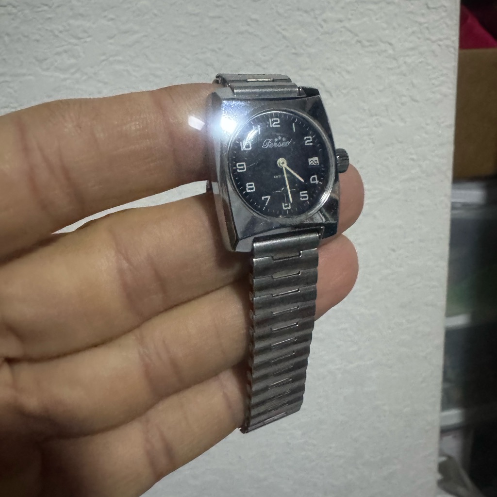 Vintage Ladies Perseo Watch With Stainless Steel Belt
